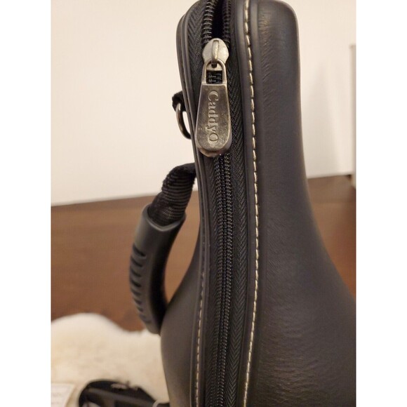 CaddyO 06' Genuine Blk Leather Wine Bottle Cooler Zip Carrier 7 Extra Essentials - Picture 15 of 16